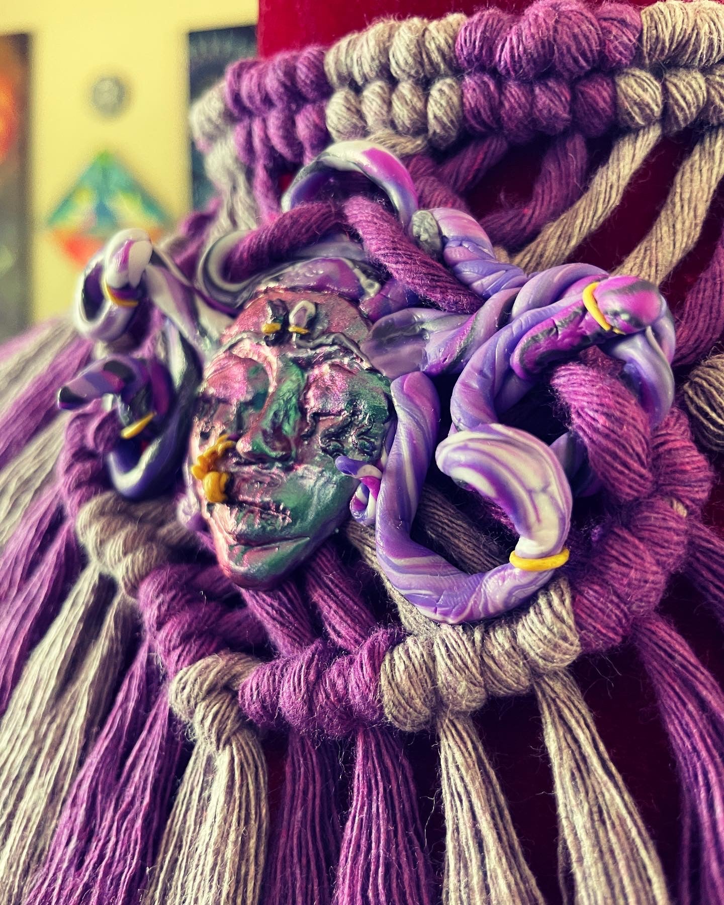 Medusa Macrame Necklace