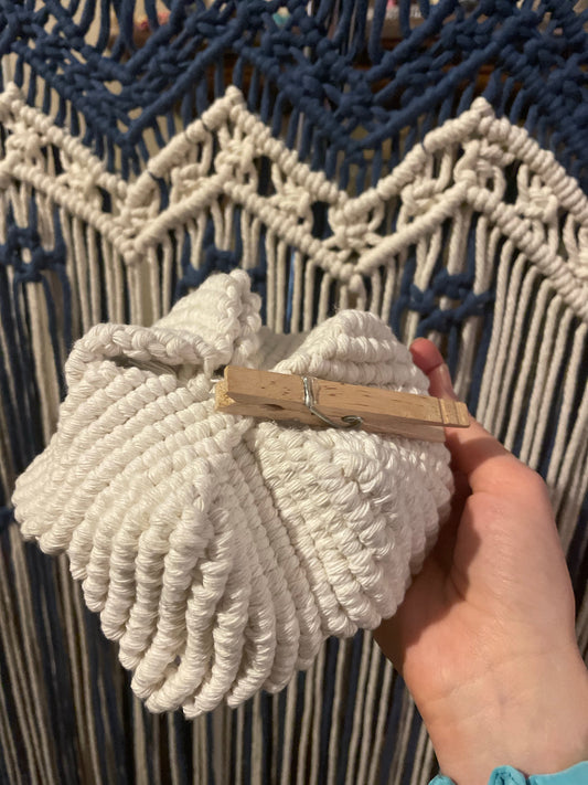 Macrame Flower Clips