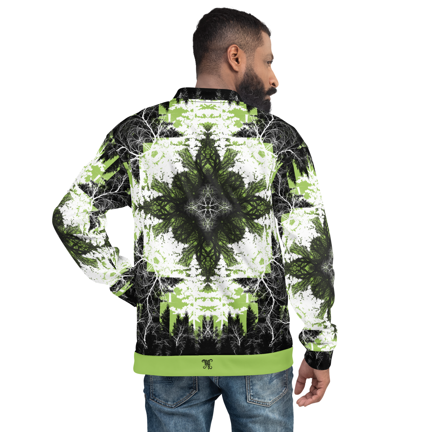 Cyber Forest Bomber Jacket Green