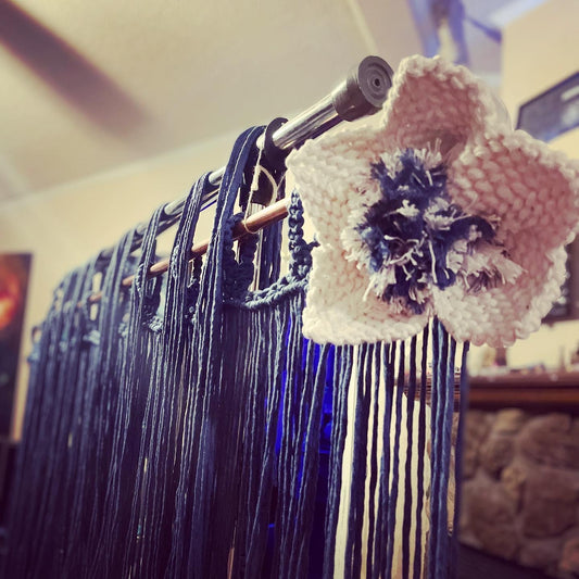 Macrame Flower Clips