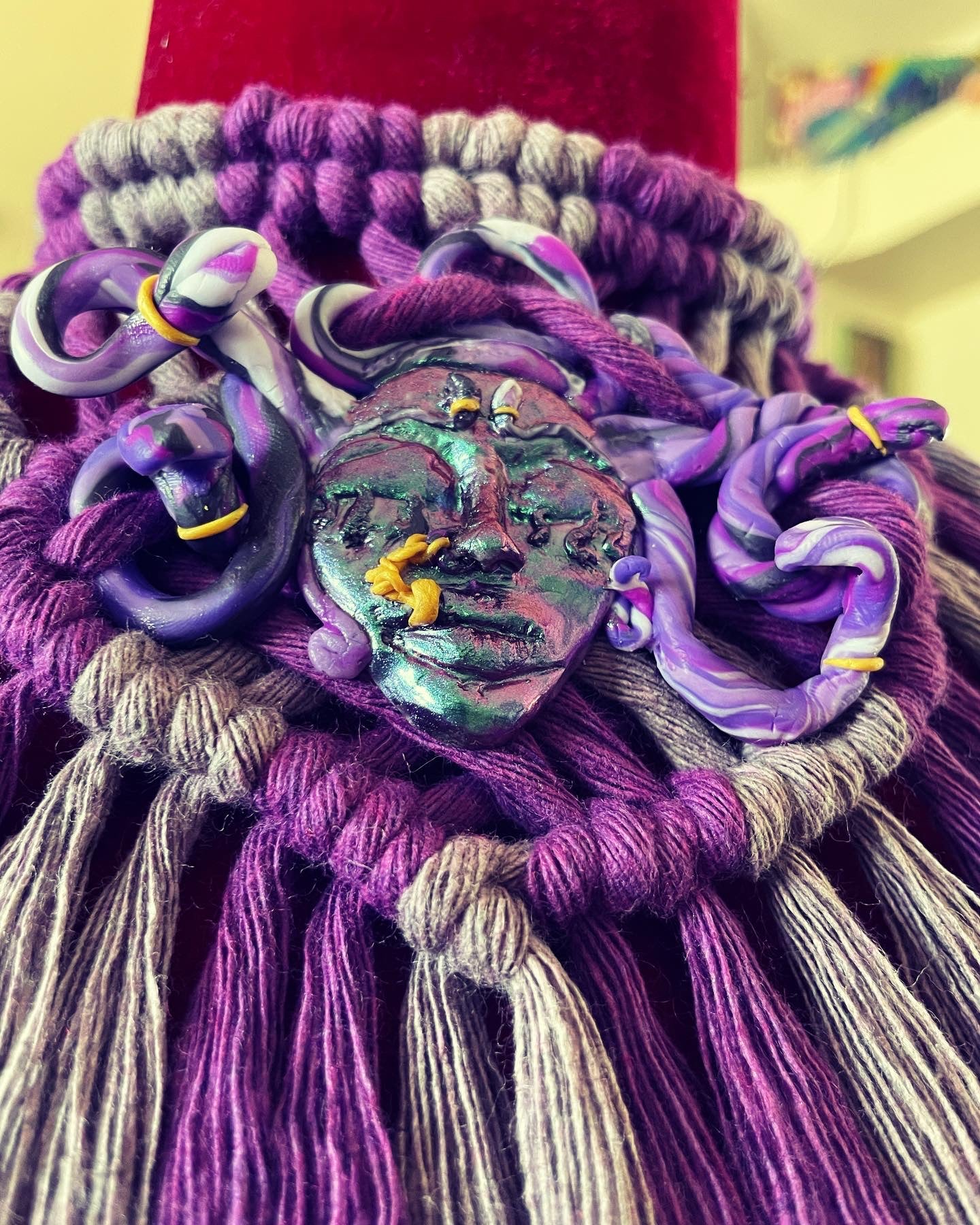 Medusa Macrame Necklace