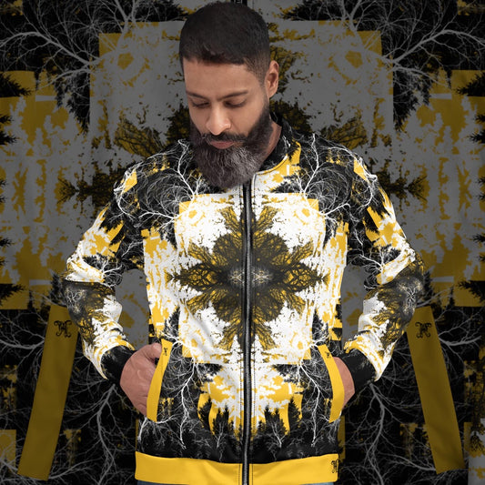 Cyber Forest Bomber Jacket Yellow