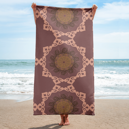 MH Rose Wood Mandala Beach Towel