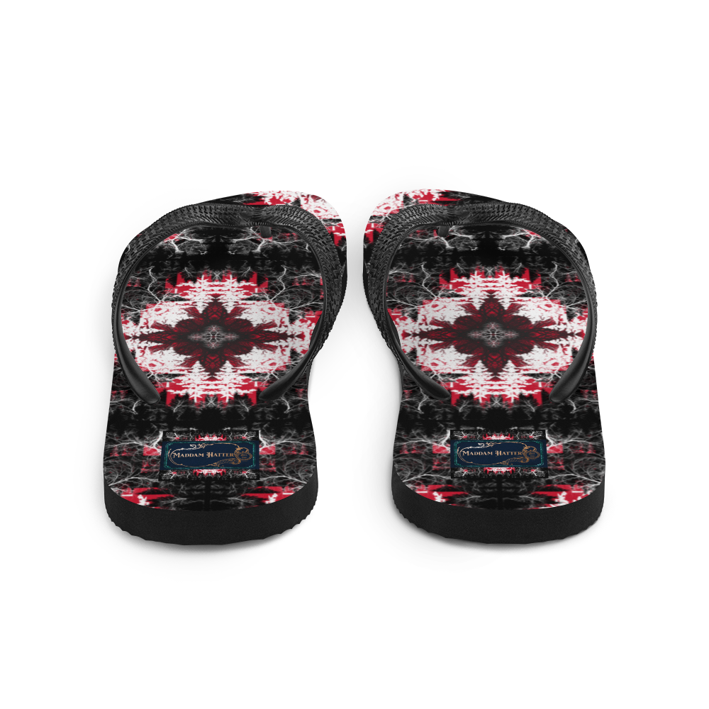 Cyber Forest Flip-Flops Red