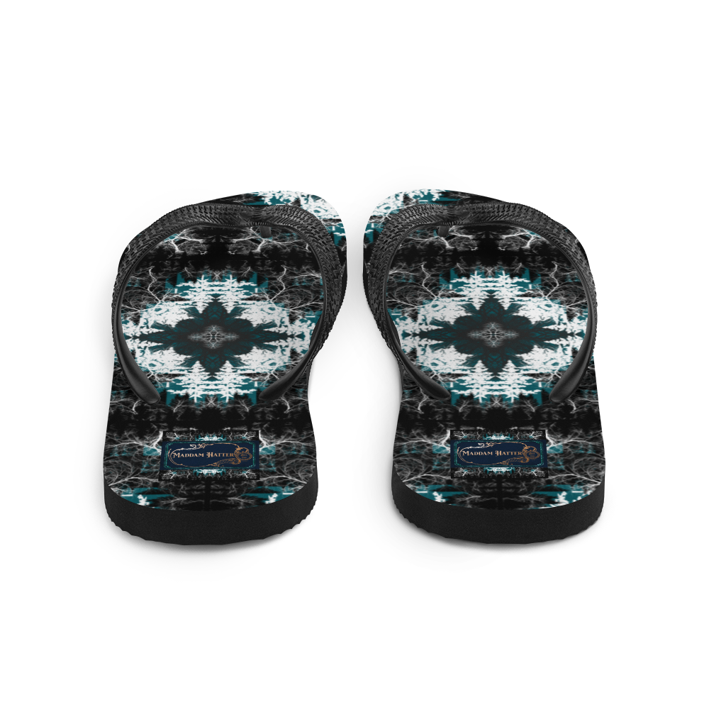 Cyber Forest Flip-Flops Blue