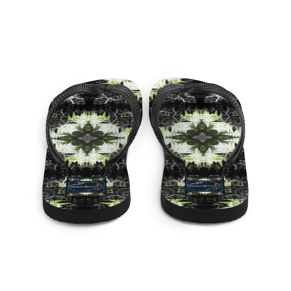 Cyber Forest Flip-Flops Green