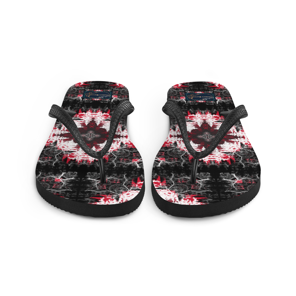 Cyber Forest Flip-Flops Red