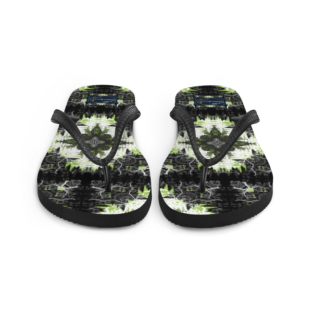 Cyber Forest Flip-Flops Green