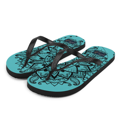 Mandala Flip-Flops Teal