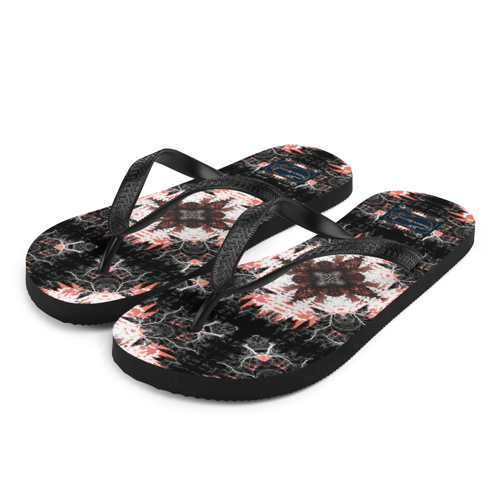 Cyber Forest Flip-Flops Coral