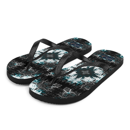 Cyber Forest Flip-Flops Blue