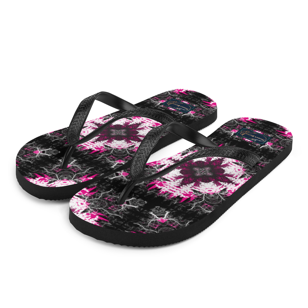 Cyber Forest Flip-Flops Hot Pink