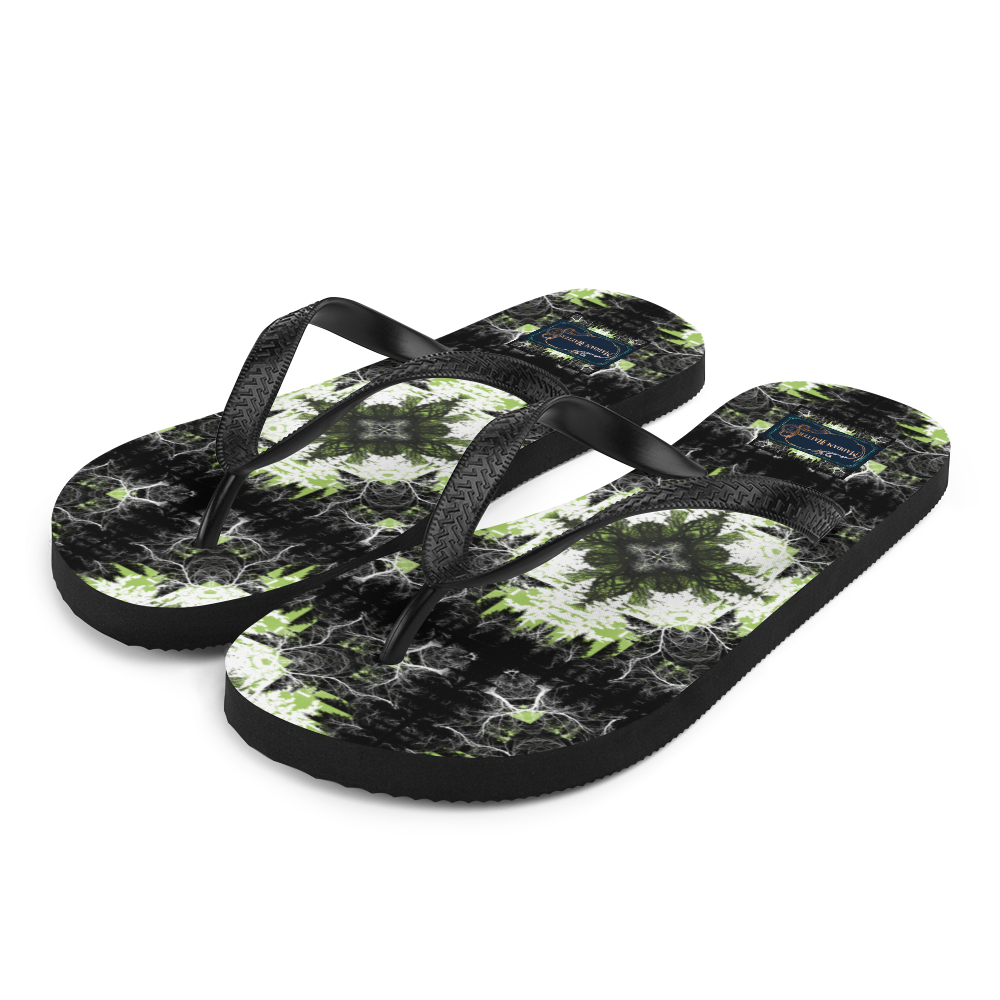 Cyber Forest Flip-Flops Green