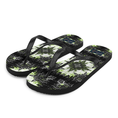 Cyber Forest Flip-Flops Green