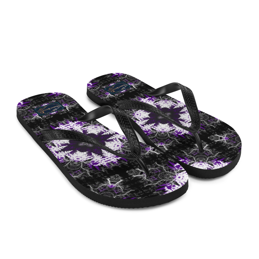 Cyber Forest Flip-Flops Purple