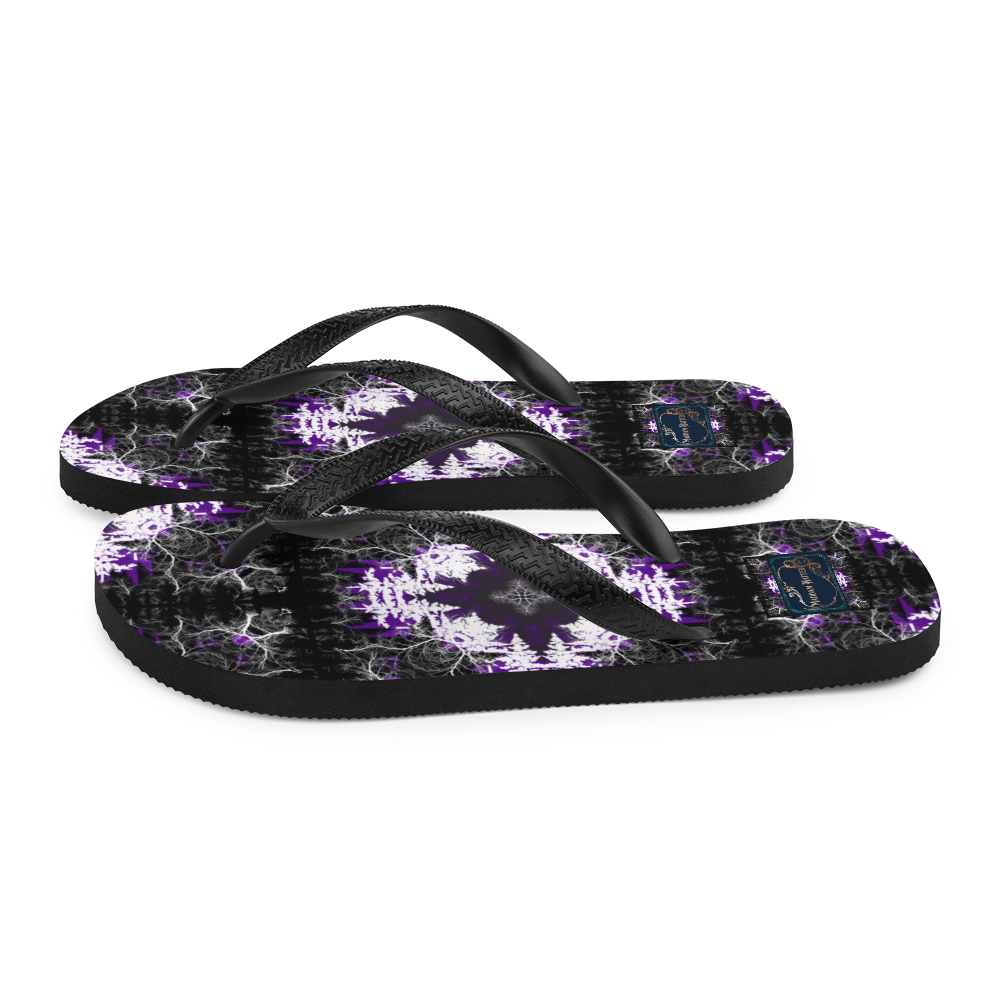 Cyber Forest Flip-Flops Purple