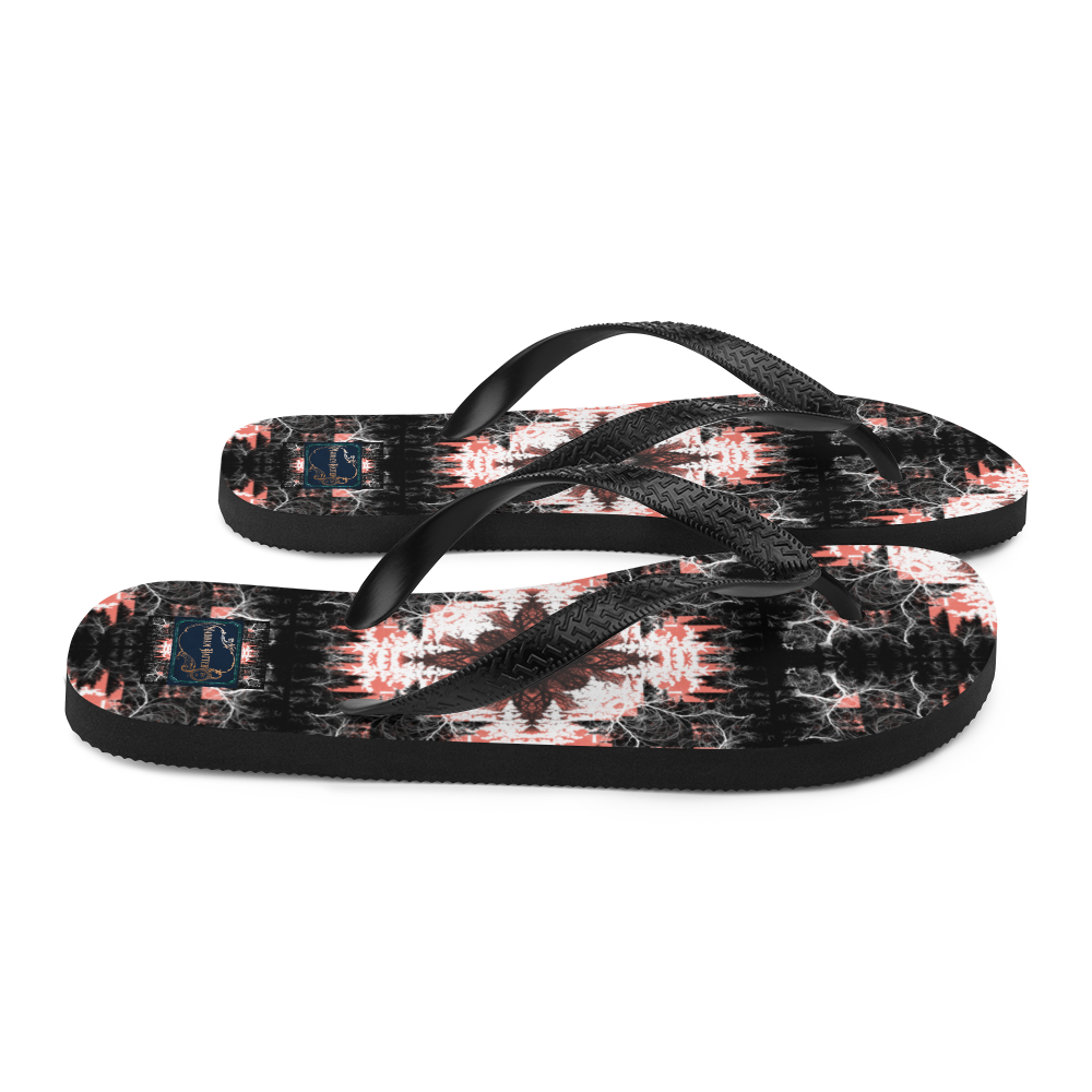 Cyber Forest Flip-Flops Coral