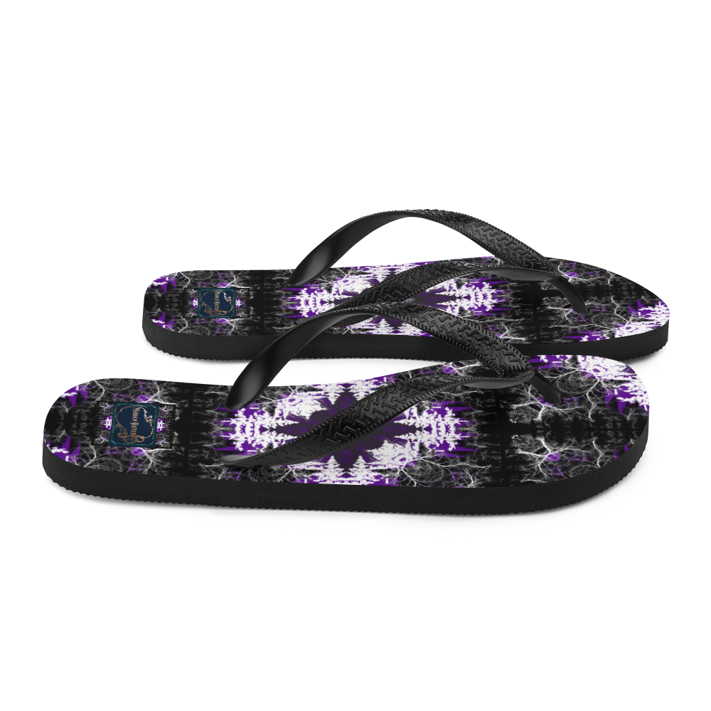 Cyber Forest Flip-Flops Purple