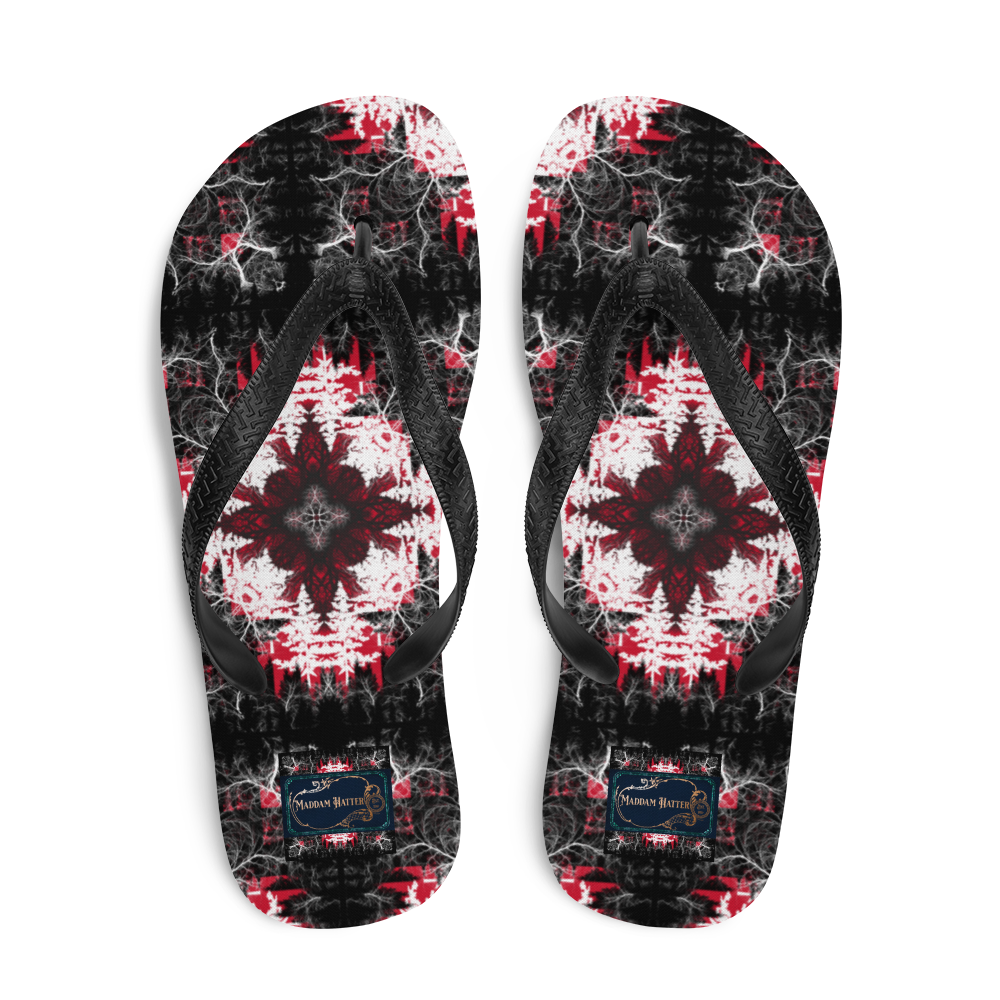 Cyber Forest Flip-Flops Red